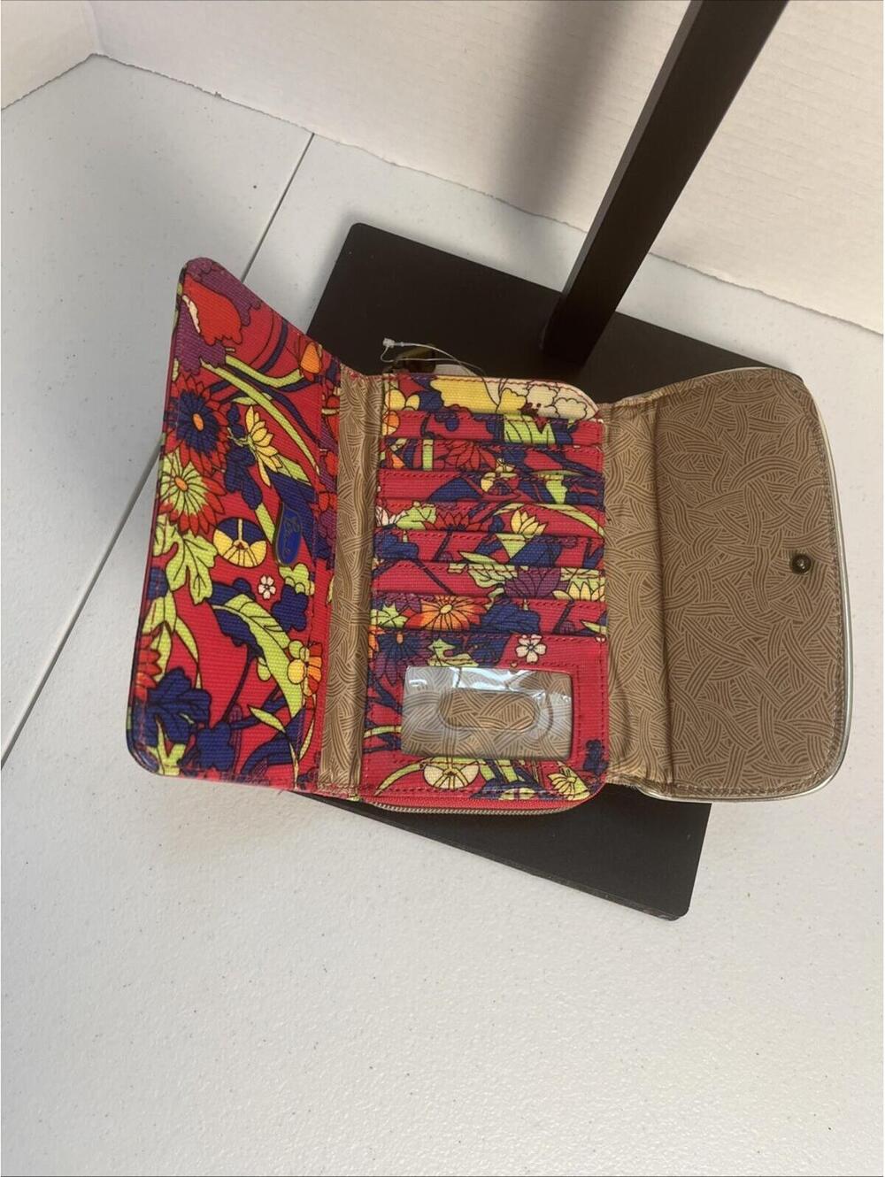 Sakroots Wallet Multicolor Vibrant Peace Colorful Floral Boho - Picture 7 of 13